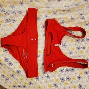 Frankie's Bikinis Cole Top Alana Bottoms SZ S/M